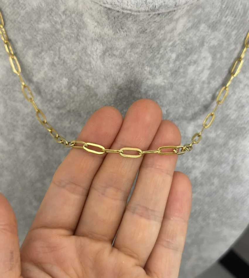 Çelik Ataç Zincir Kolye (40+5 cm)