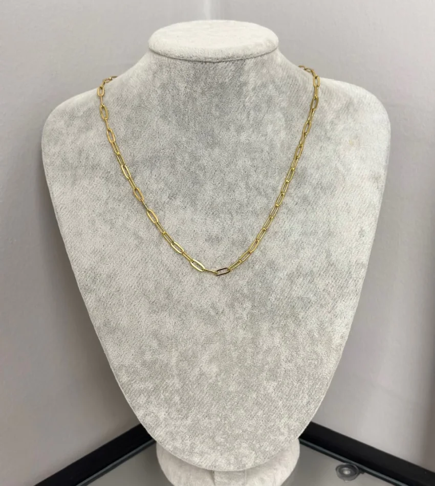 Çelik Ataç Zincir Kolye (40+5 cm)