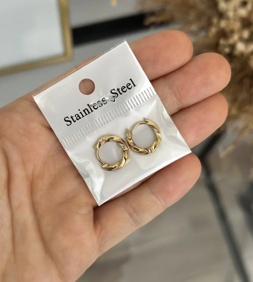 Çocuk Minimal Burgu Halka Küpe