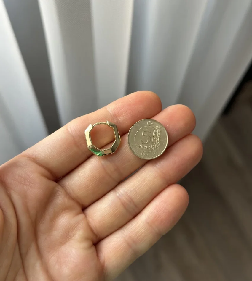 Çocuk Minimal Burgu Halka Küpe