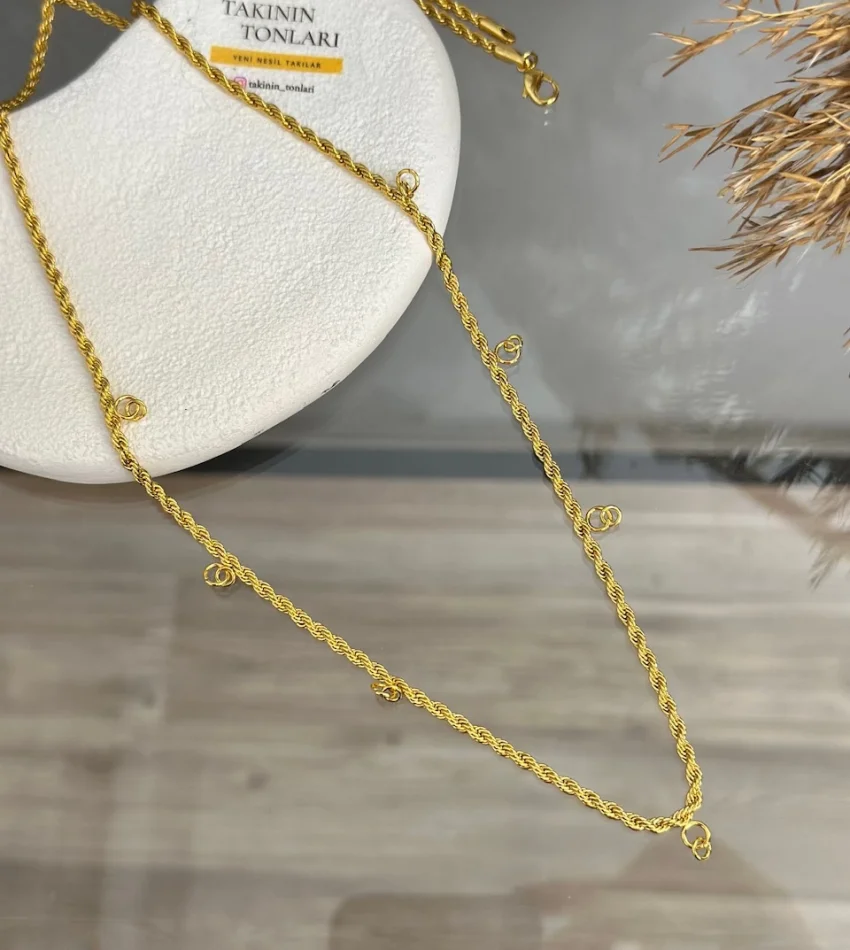 7’si Bir Yerde Kulplu Zincir (80 cm)