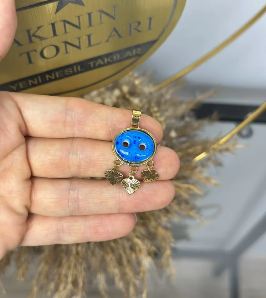 22 Ayar Süryani Pullu Kolye Ucu