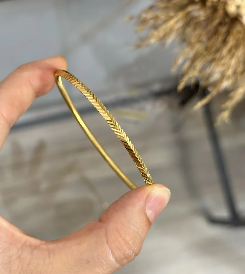 22 Ayar Kesme Başak Ajda Bilezik