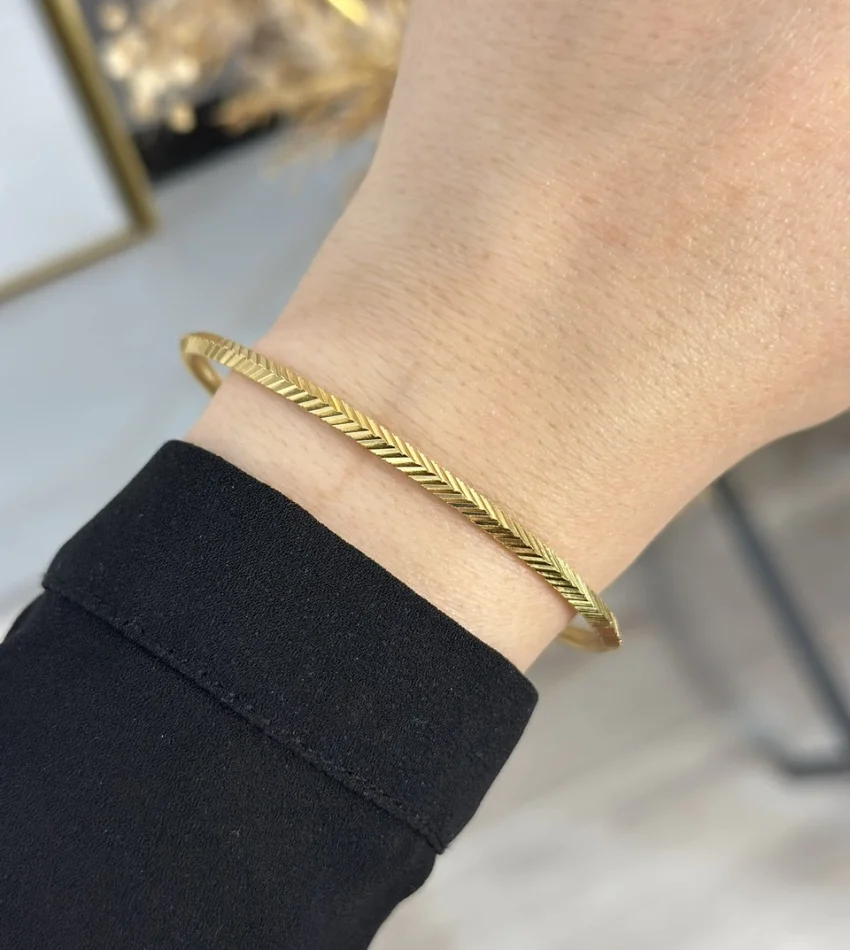 22 Ayar Kesme Başak Ajda Bilezik