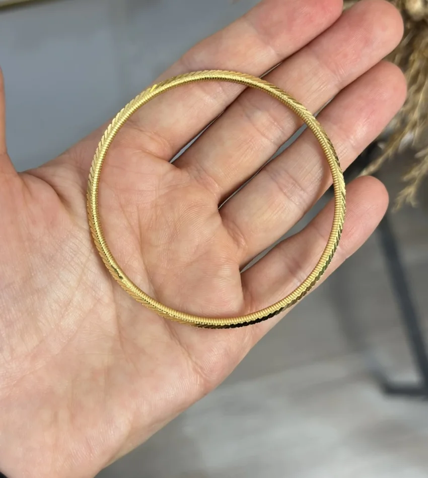 22 Ayar Kesme Başak Ajda Bilezik