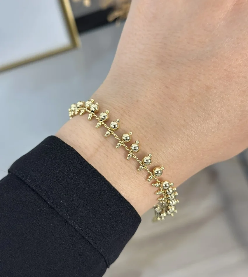 XP Gold Zarif Topçuklu Bileklik (17+3 cm)