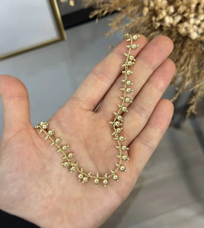 XP Gold Zarif Topçuklu Bileklik (17+3 cm)