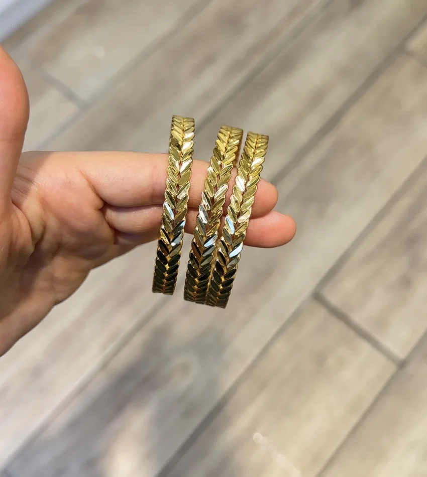 22 Ayar Pullu Başak Ajda Bilezik (Bir Adet Fiyatıdır)