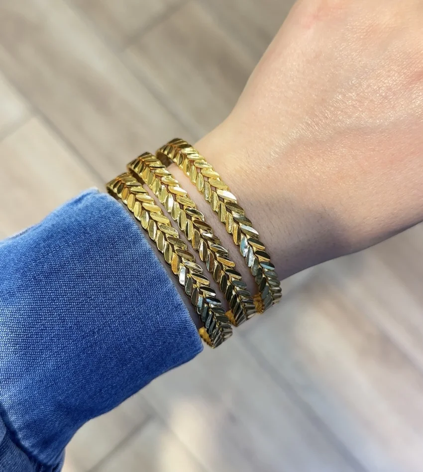 22 Ayar Pullu Başak Ajda Bilezik (Bir Adet Fiyatıdır)