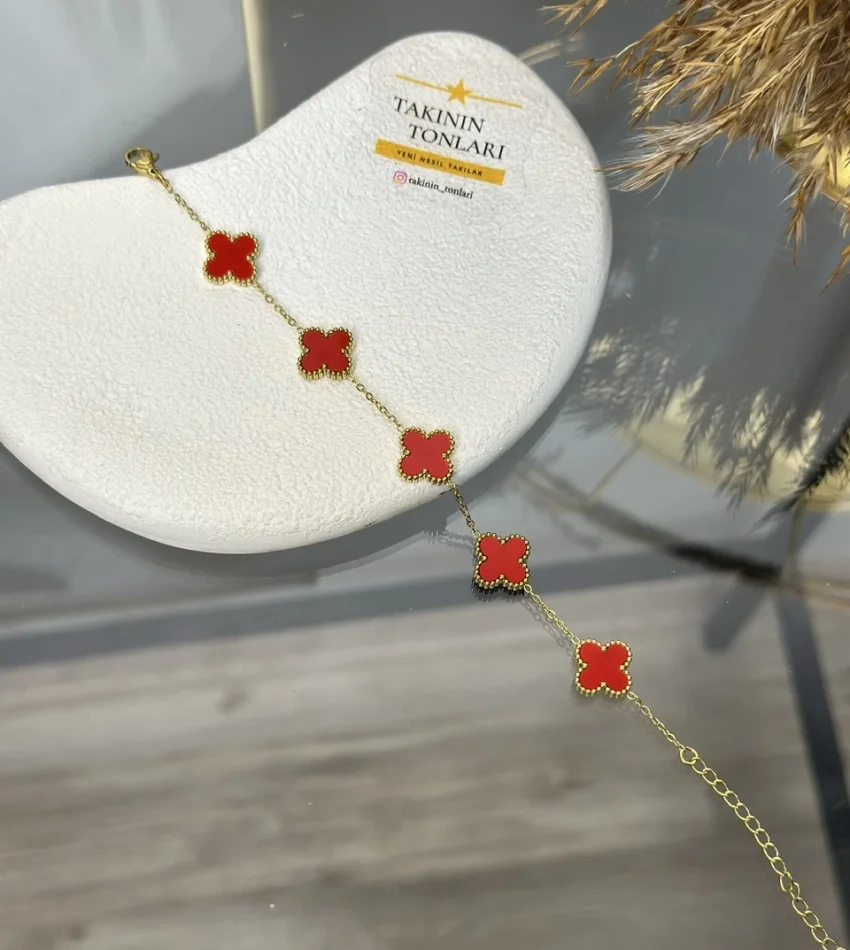 Çelik Mrka Model Kırmızı Bileklik