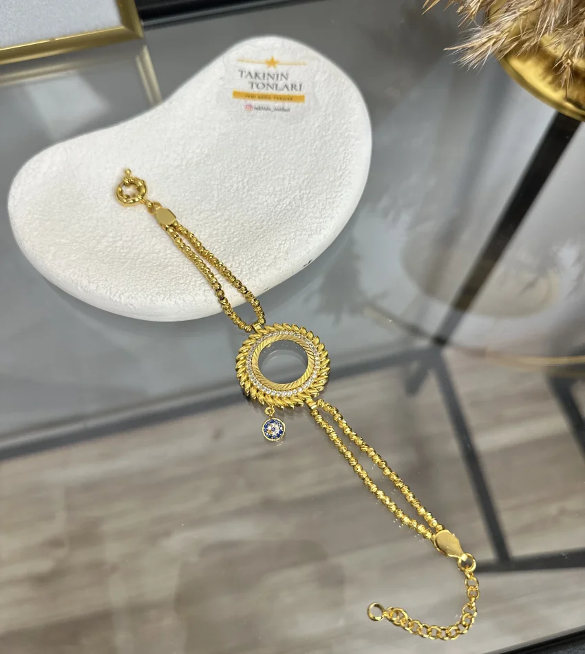 22 Ayar Bugday Model Çeyreklik Dorika Bileklik