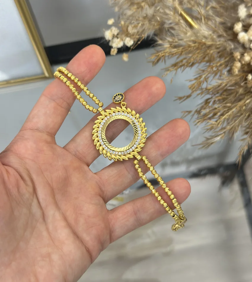 22 Ayar Bugday Model Çeyreklik Dorika Bileklik