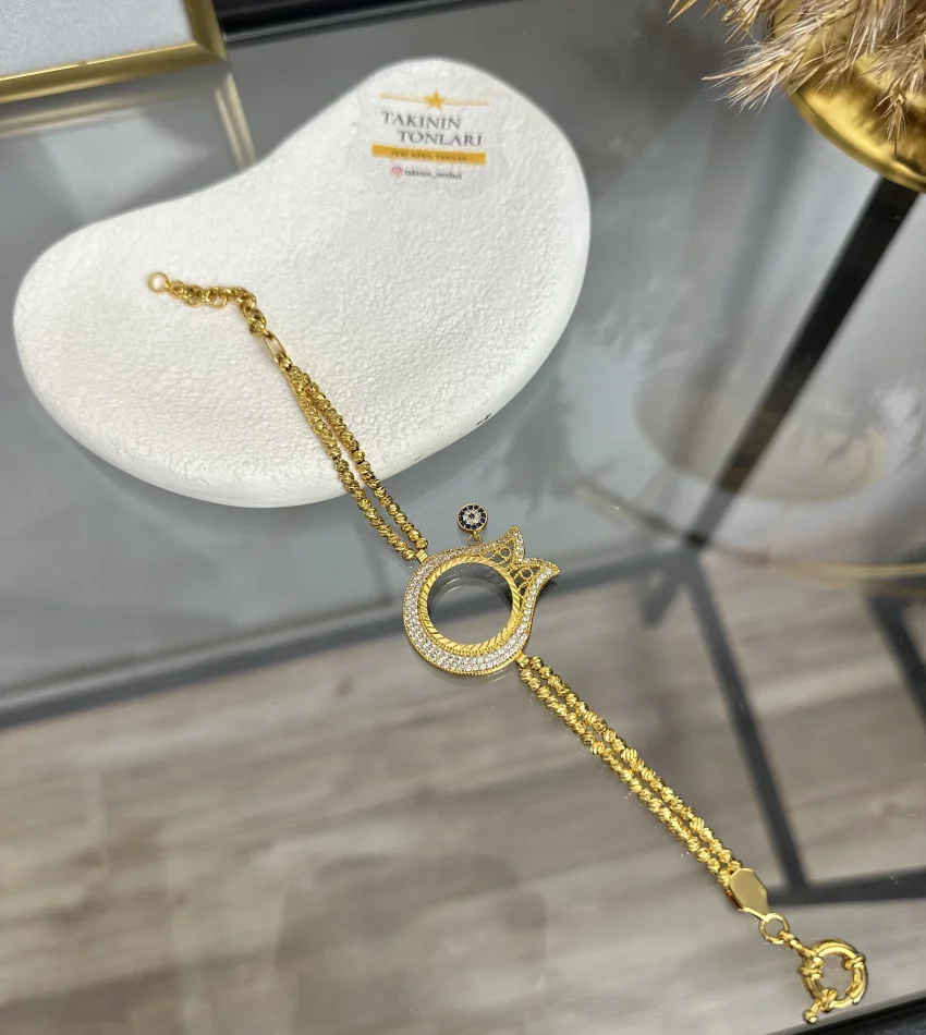 22 Ayar Lale Model Çeyreklik Bileklik