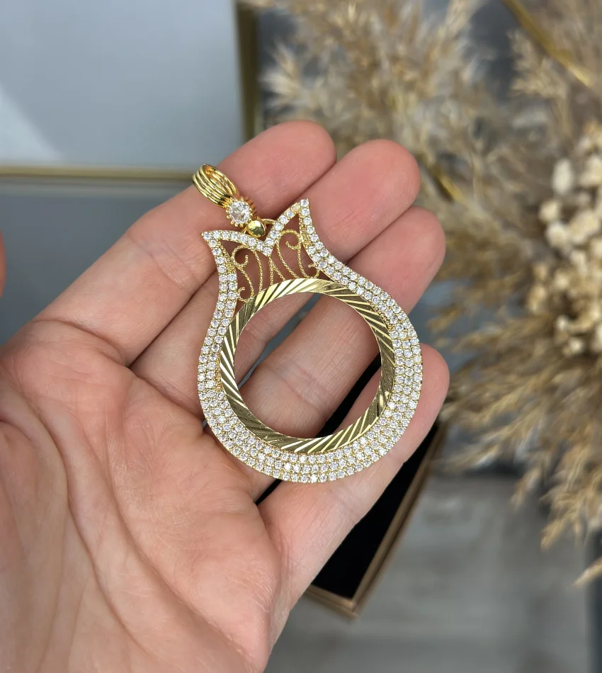 22 Ayar Tam Altınlık Lale Kolye Ucu