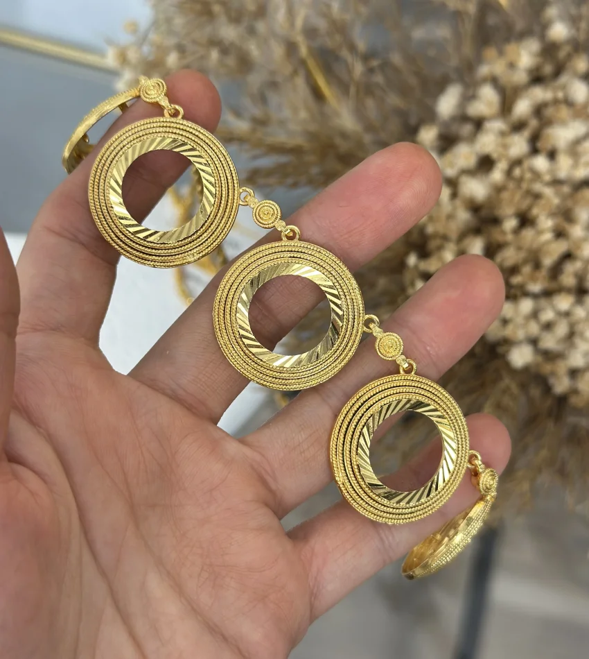 22 Ayar 5’li Hasır Detay Çeyreklik Kolye (65 cm)