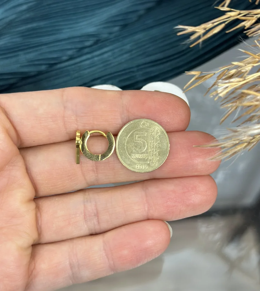 Dondurmalı Çelik Çocuk Küpesi