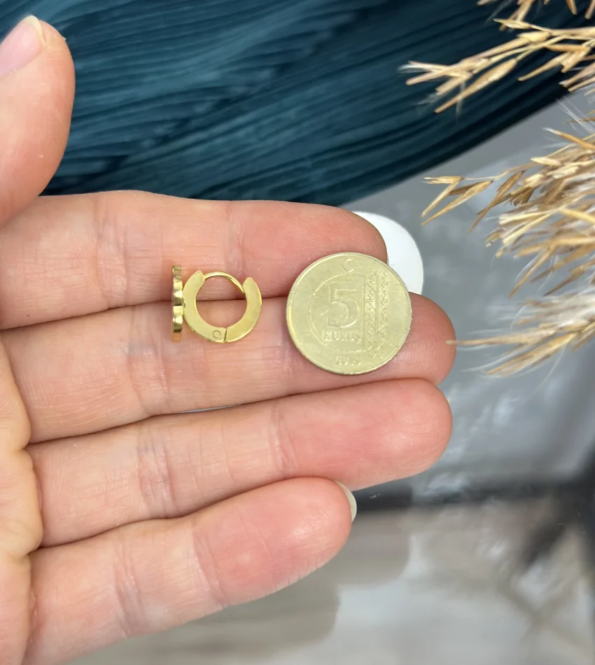 Renkli Papatya Çelik Çocuk Küpesi