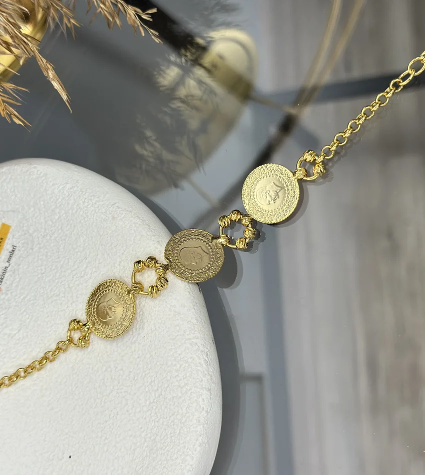 22 Ayar Dorikalı Üç Ceyrekli Bileklik