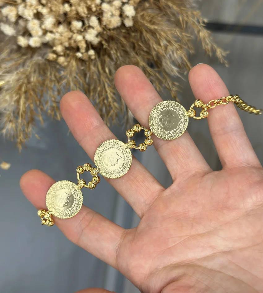 22 Ayar Dorikalı Üç Ceyrekli Bileklik