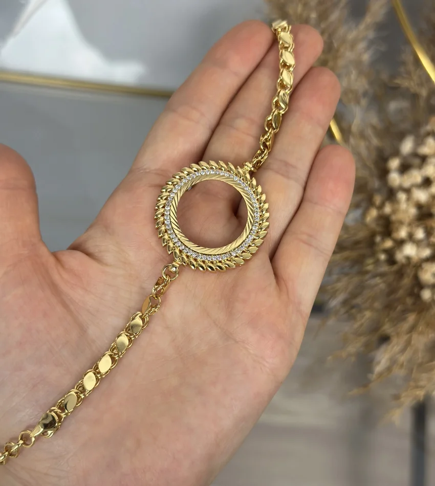 22 Ayar Yarım Altınlık Buğday Model Arpa Bileklik