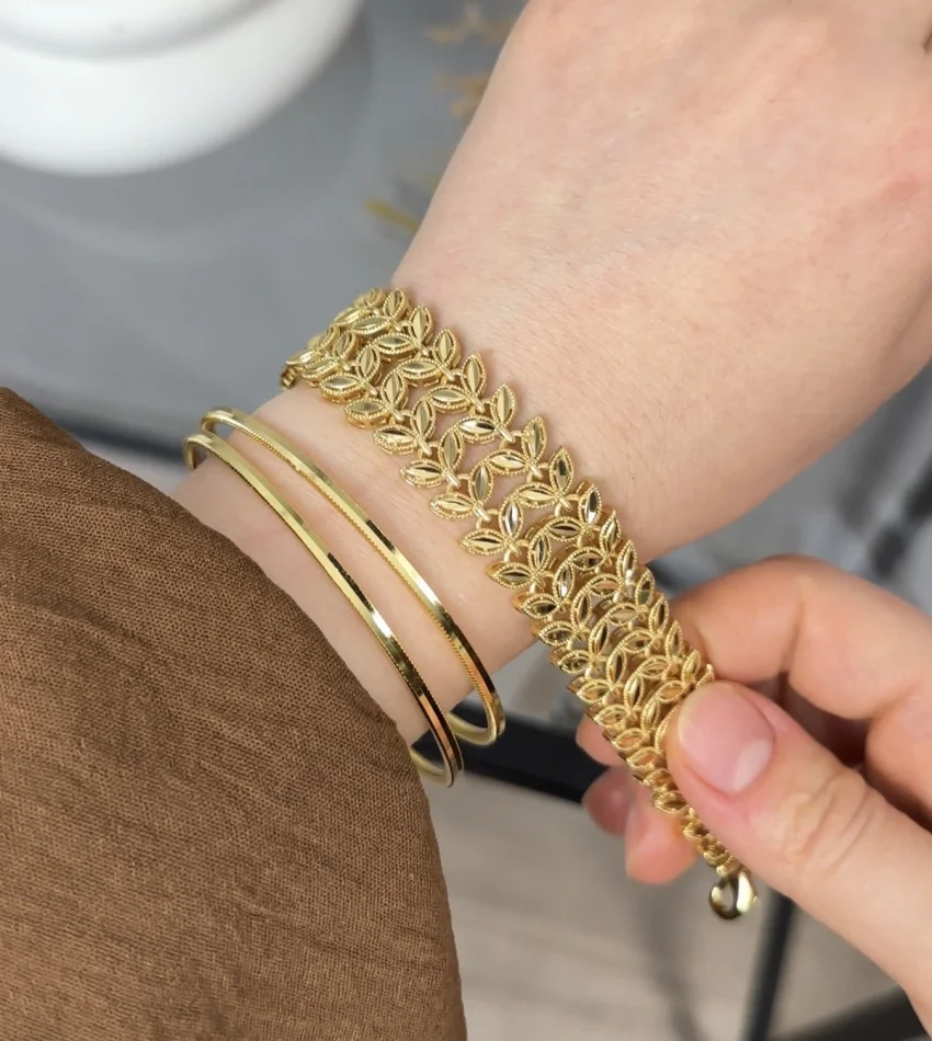 22 Ayar Başak Bileklik -Ajda Kombini