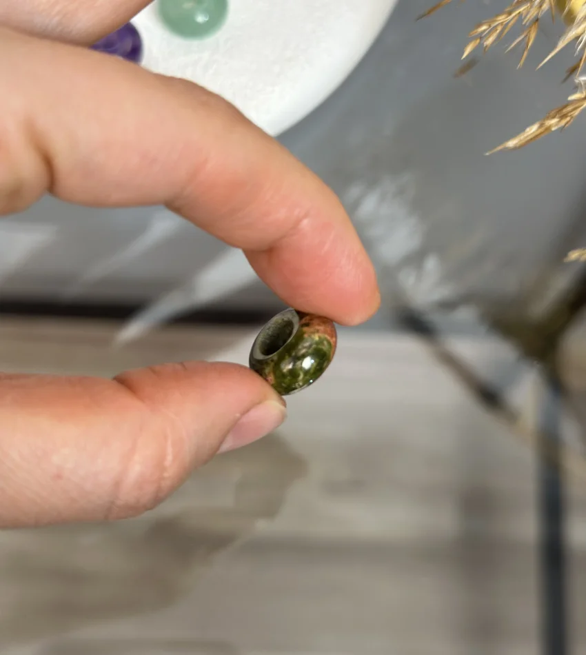 Doğal Taş Daire Boncuklar