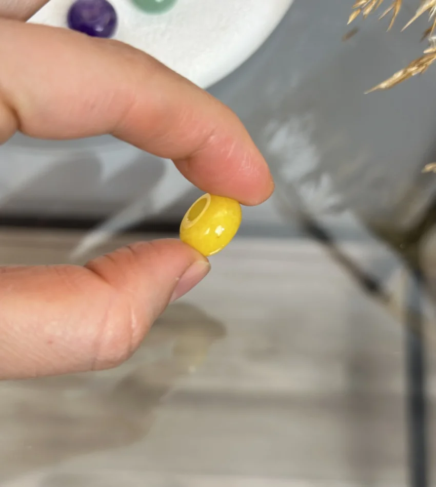 Doğal Taş Daire Boncuklar