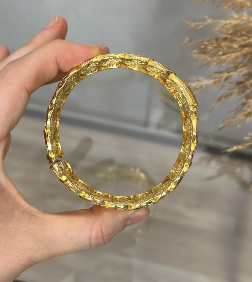 22 Ayar Telkari Genis Kelepçe ( 20 cm)