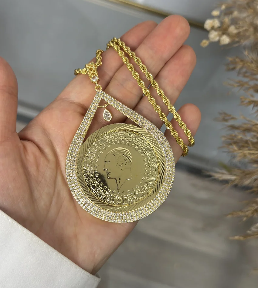 22 Ayar Gremse 3 mm Burgu Kolye (60 cm )