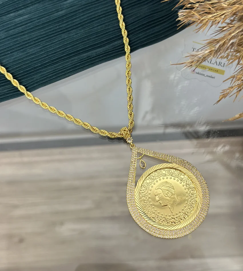 22 Ayar Gremse 4 mm Burgu Kolye (60 cm)