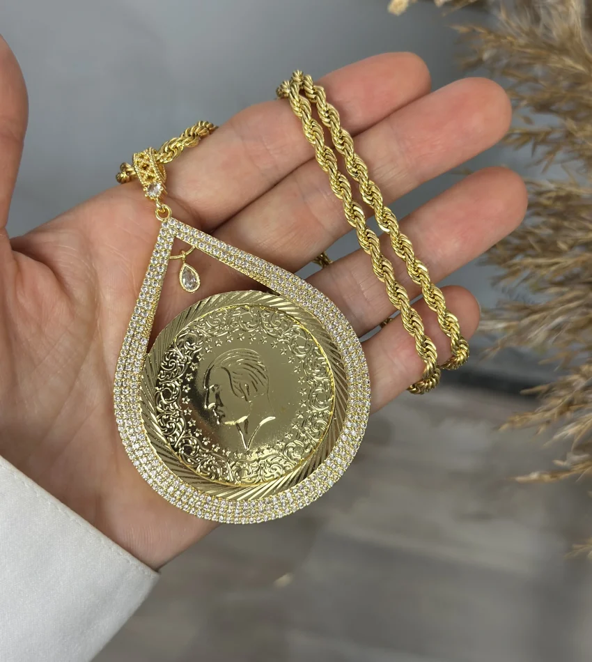 22 Ayar Gremse 4 mm Burgu Kolye (60 cm)