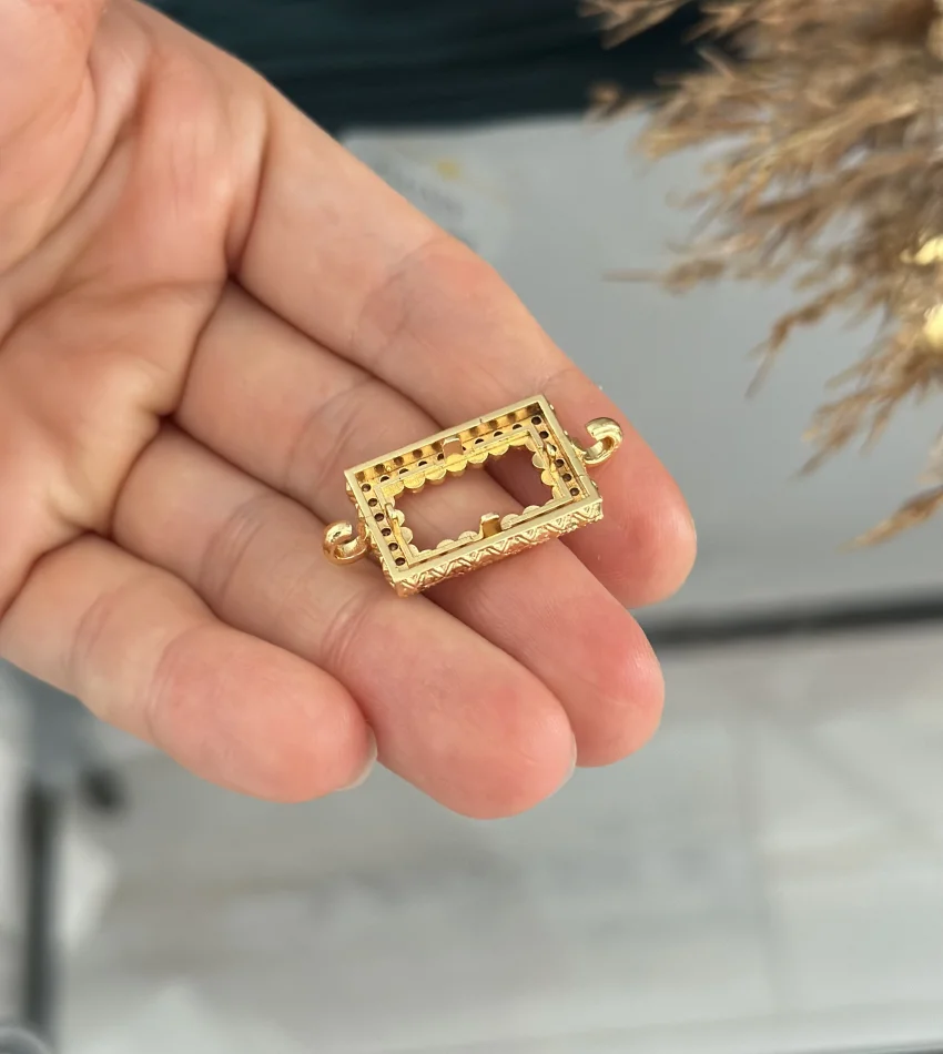 Gold Gramlık Dikdörtgen Çift Kulplu Çerçeve