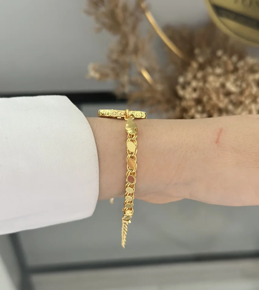 Arpa Zincirli Gram Altınlık Bileklik (Suyolu Hediyeli)