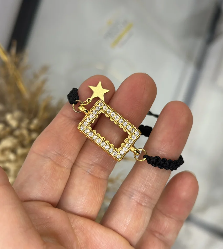 Gram Altınlık Siyah İpli Çocuk Bilekliği (12-13 cm)