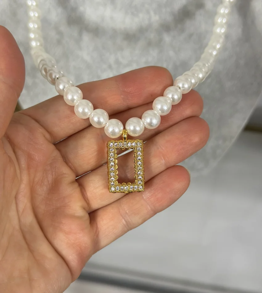 Gram Altınlık İnci Kolye (60 cm)