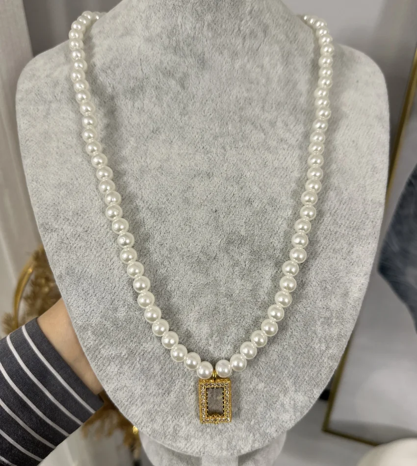 Gram Altınlık İnci Kolye (60 cm)