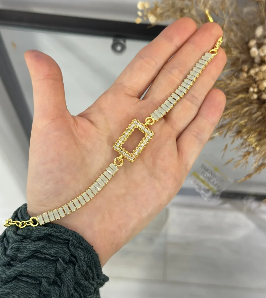 Gram Altınlık Soft Yeşil Baget Bileklik (17.5+3 cm)