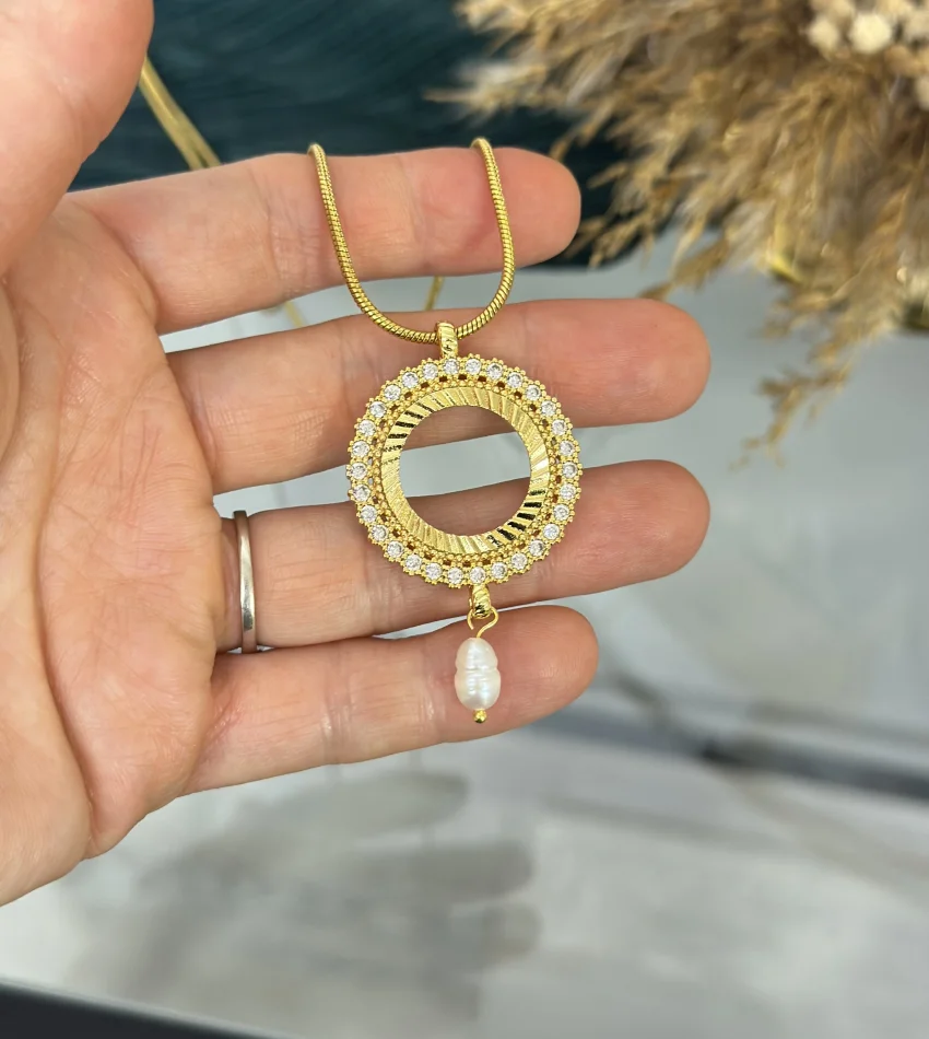 Çeyreklik Doğal İncili Kolye (60 cm)