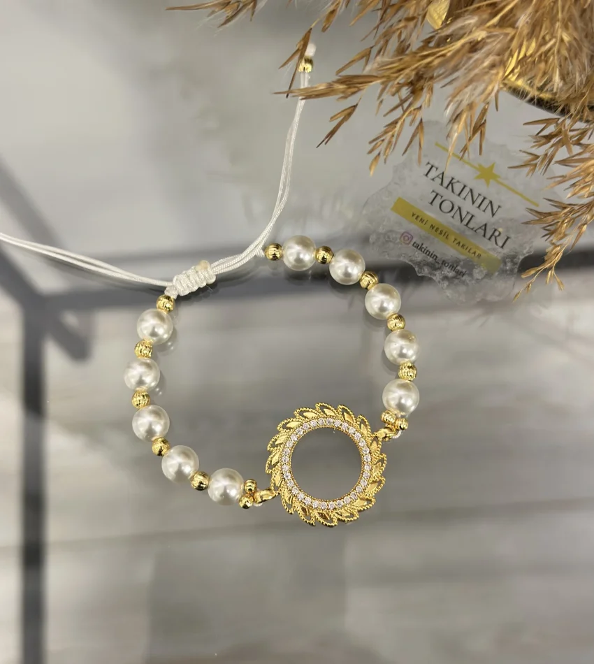 Çeyreklik Buğday Model Dorikali İncili Bileklik