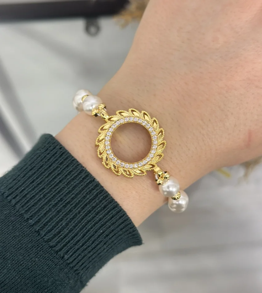 Çeyreklik Buğday Model Dorikali İncili Bileklik