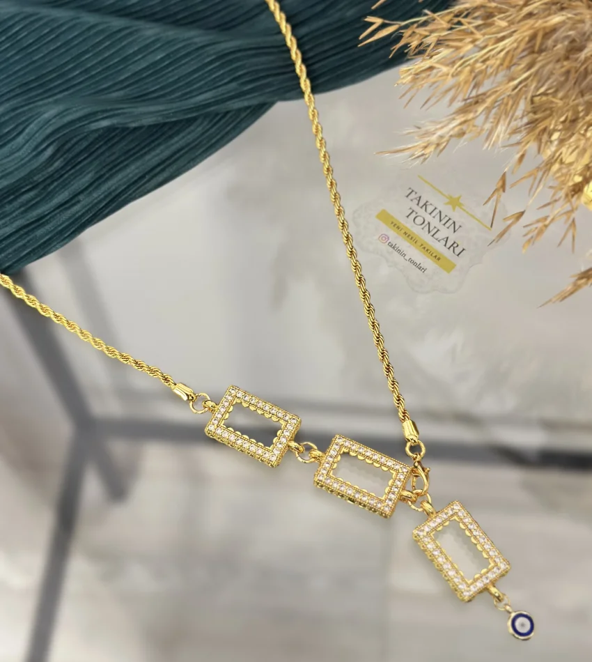 3 Gram Altınlık Burgu Zincirli Y Kolye (65 cm)