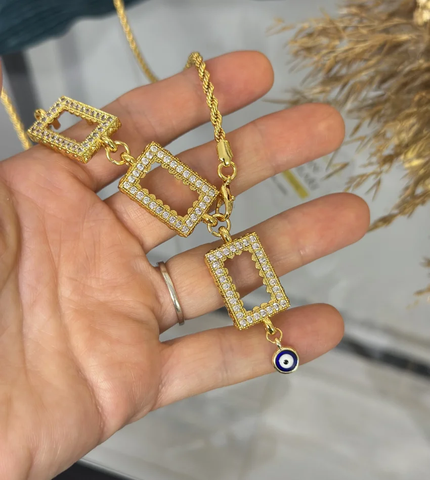 3 Gram Altınlık Burgu Zincirli Y Kolye (65 cm)