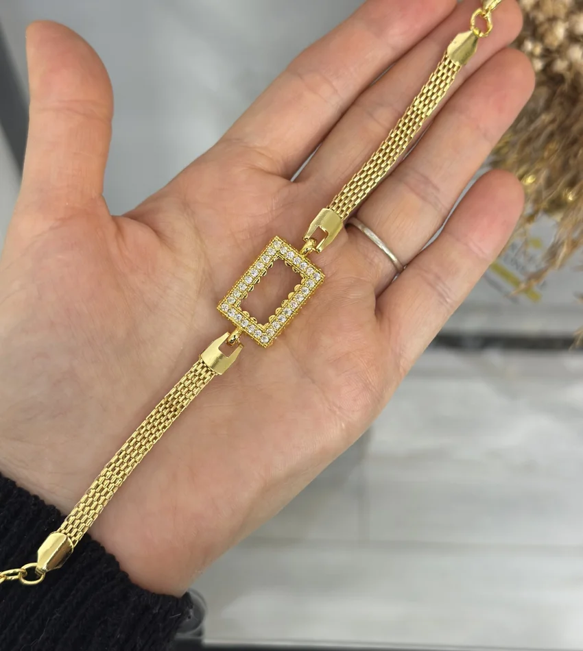 Gram Altınlık Hasır Bileklik (17+3.5 cm)