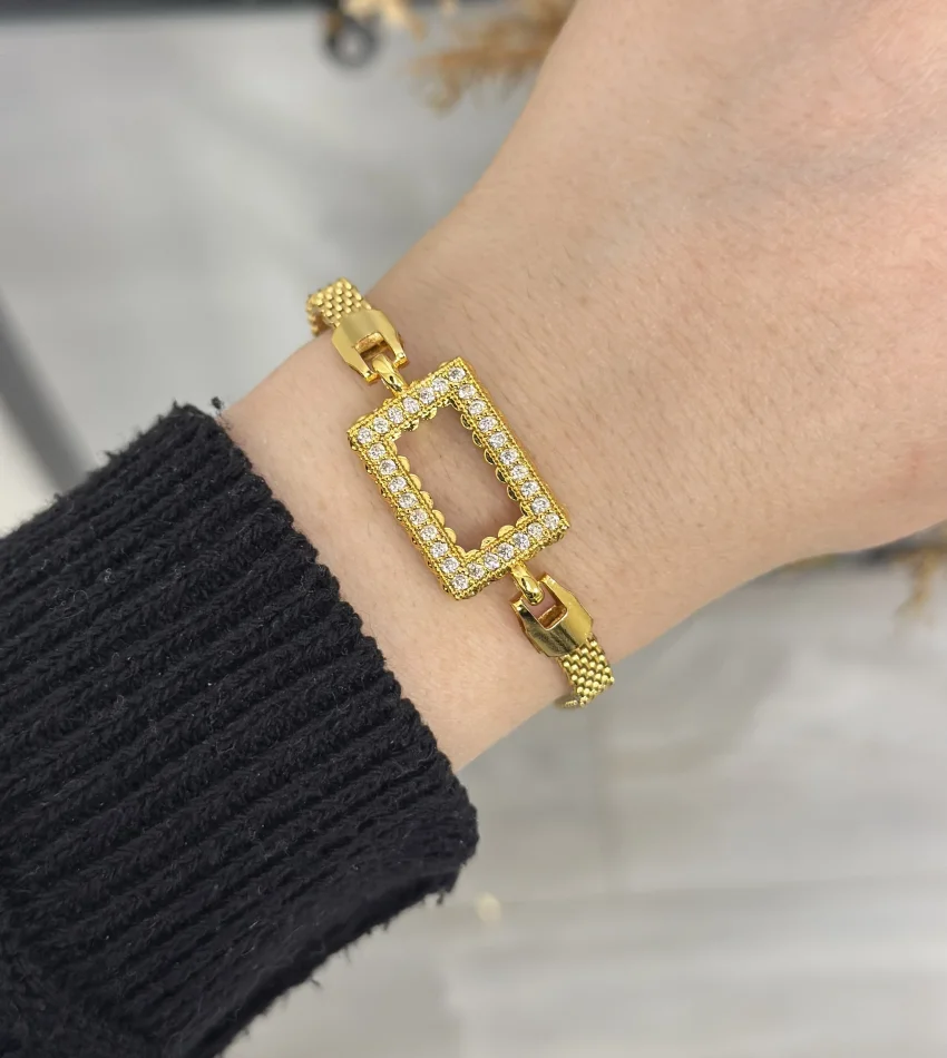 Gram Altınlık Hasır Bileklik (17+3.5 cm)