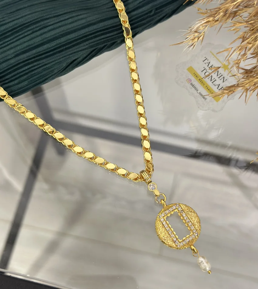 Yuvarlak Gram Altınlık Doğal İncili Arpa Kolye (60 cm)