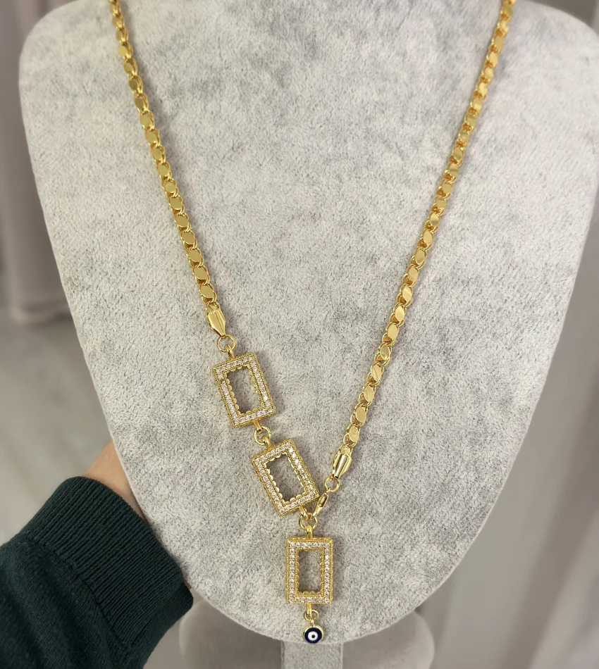 Üç Gramlık Arpa Zincir Y Kolye (65 cm)