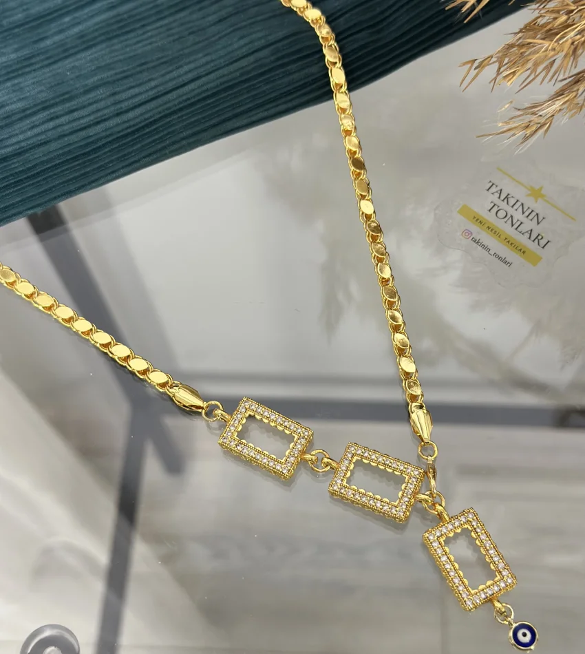 Üç Gramlık Arpa Zincir Y Kolye (65 cm)