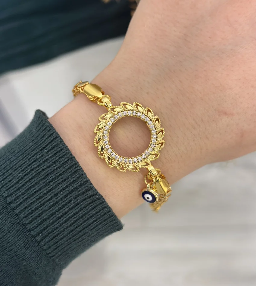 Çeyreklik Nazarlı Arpa Bileklik (17.5+3 cm)