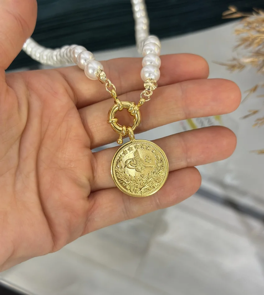 Dümen Kilit 2.5’luk Reşatlı İnci Kolye (60 cm)