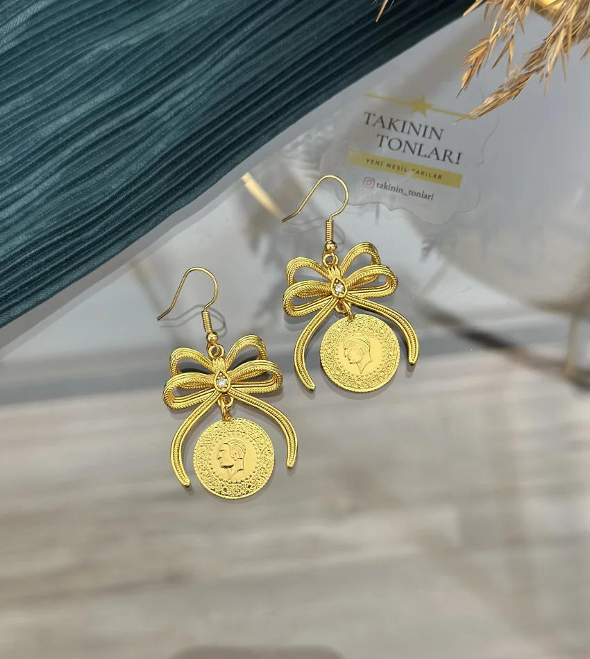 Çeyrekli Fiyonk Küpe